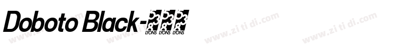 Doboto Black字体转换